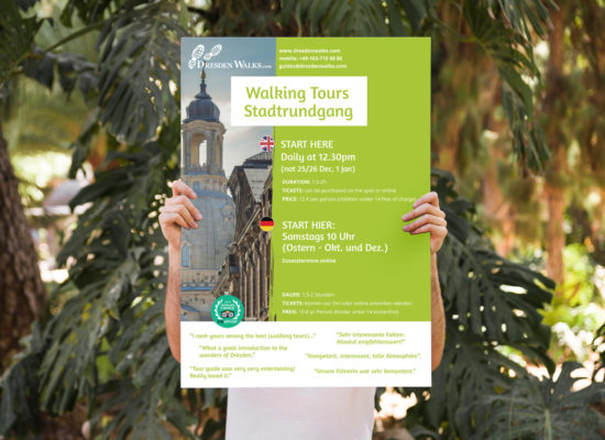 Plakat für Walking Tours Dresden